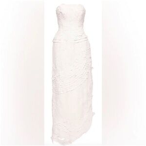 ZIMMERMAN Tama Lace Filigree Linen Midi Dress